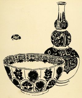 1920 Lithograph James Abbott McNeill Whistler Art Ceramic Pottery Home