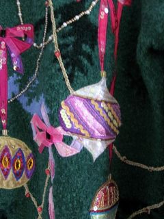  & Jane Gordon Colorful Kitchy Christmas Ornament Christmas Sweater L