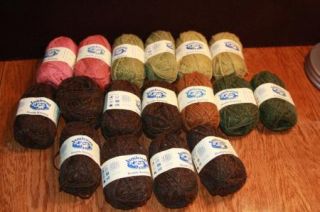 17 Skeins Jamiesons Double Knitting Yarn Lot 100% Shetland Wool Mixed