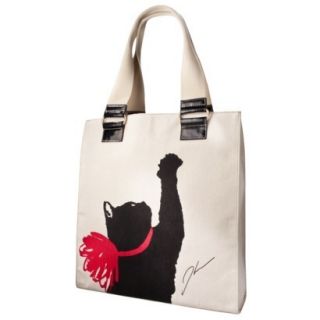 Jason Wu For Target Womens Milu Cat Canvas Tote Bag Purse Handbag