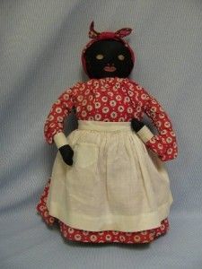 ½ Antique Black Cloth Doll from Jane Withers Collection with