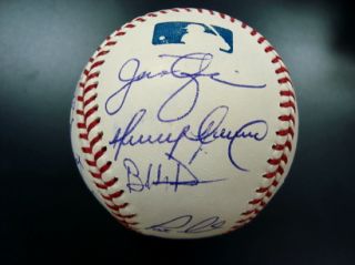 2002 Atlanta Braves Team Signed Baseball w Maddux Glavine Smoltz