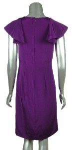 Jay Godfrey Short Purple Ruffle Sleeve Sheath Dress Assorted Sizes 0 4