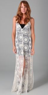 Free People Embroidered Mesh Maxi Dress