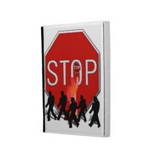 Crossing Guard w/Kids & Stop Sign iPad Cases 