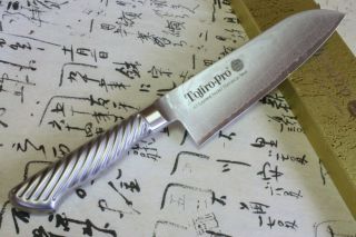 Tojiro japanese sushi chef knife nickel damascus steel santoku 170mm
