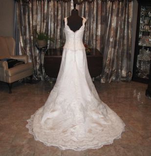 Jasmine Bridal Gown Wedding Dress Size 10 EXC Cond Off Shoulder Dia WH