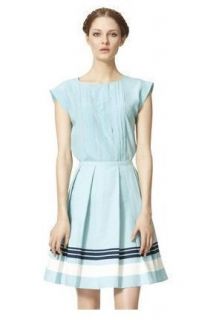 Jason Wu for Target Belize Blue Pleated Blouse with Trim Size M