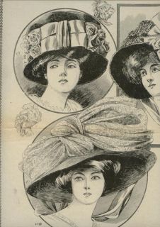 MODISTE Parisienne July 16 1909 Hats Jardin Fleuri