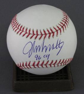 John Smoltz Autographed MLB Baseball w 96 CY Braves