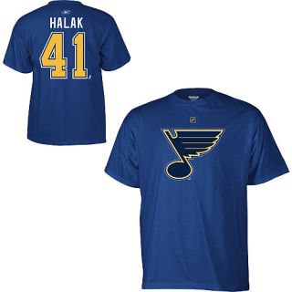 St Louis Blues Jaroslav Halak Royal Blue Player Jersey T Shirt Sz XL