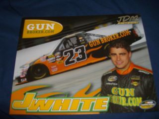 2011 Jason White 23 Gun Broker com NASCAR Postcard