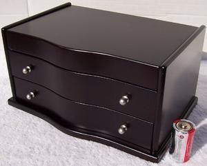 862 Java Wood Wooden Jewelry Box Ring Chest Mirrored