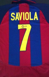 Shirt Men Javier Saviola Barcelona Jersey Size XL New