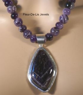 Jay King Mine Finds Cape Amethyst Necklace Pendant Sterling Silver