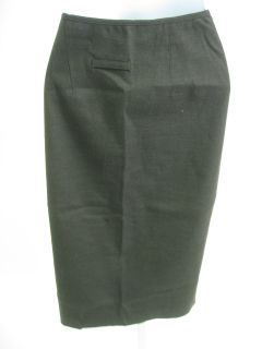 Jean Paul Gaultier Brown Wool Straight Skirt Size 10