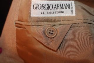 High End Giorgio Armani COLLEZIONI Beige Textured Wool Sport Coat