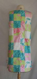  Lilly Pulitzer Shift Dress 6 Small Pink White Green Sea Floral