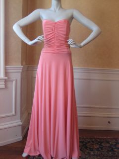 New Jessica McClintock Strapless Salmon Formal Bridesmaid Prom Dress