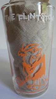 Flintstone 1964 Golf Game Fred Barney Welch Jelly Juice Glass
