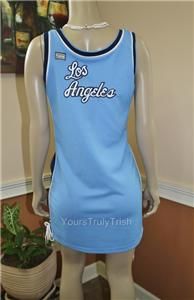 La Los Angeles Lakers Blue NBA Classic Jersey Dress Sz XL Sexy Side