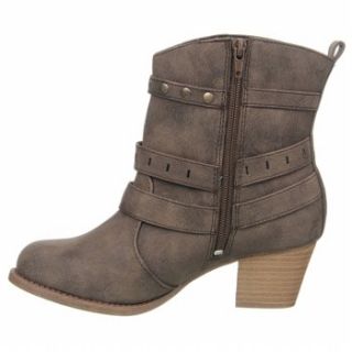 Womens JELLYPOP Clippie Designer Ankle Boots Taupe Smooth 6 8