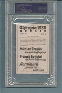 1936 Berlin Olympics Jesse Owens Color Rookie Set Muhlen Franck PSA