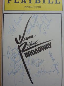 Jerome Robbins Broadway Opening Night Playbill Signed