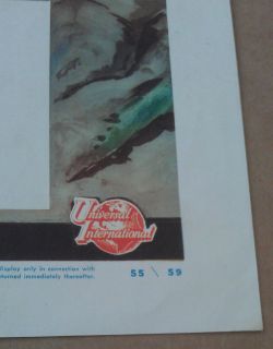 Smoke Signal Movie Poster Half Sheet 1955 Original Folded 22x28