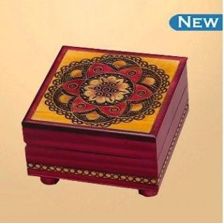 New Secret Legs Lock Enchanted Linden Wood Jewelry Keepsake Box