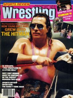 Bret Hitman Hart Sports Review Wrestling Magazine April 1991