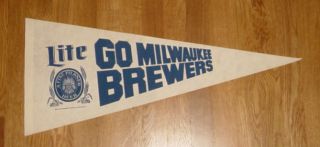 1982 Milwaukee Brewers World Series Pennant Miller Lite
