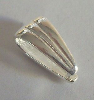  Silver 925 Pinch Clip Hanger Bails Pendant Connector Beads