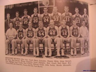 1964 Kentucky Yearbook Rupp Basketball Cotton Nash