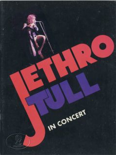 Jethro Tull 1975 War Child Tour Concert Program Programme