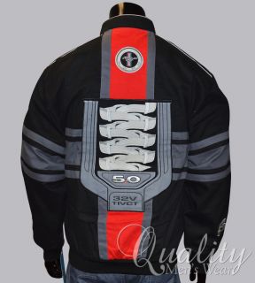 Ford Mustang 5 0 Jacket XL Black Red Racing Stripes JH Design Cotton