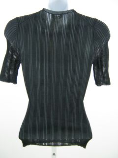 Jil Sander Navy Short Sleeve Knit Shirt Top Sz 34