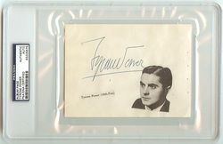 Tyrone Power Autographed Signed Vintage Album Page PSA DNA Auth Mark