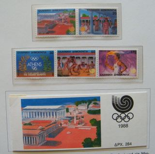 Greece 1988 Olympics Sport Olympiad MNH Set Booklet $ Jeux Olympiques
