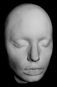  White Life Mask Face Life Cast in Light Weight White Resin