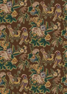 Brown Chintz Bird Tree Jo Morton Civil War Fabric Quilt