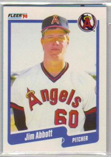 1990 Fleer Jim Abbott 125 Angels