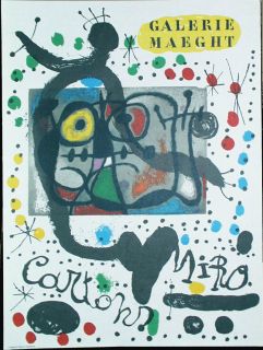 Joan Miro Galerie Maeght Vintage Litho Poster