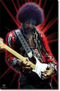 Jimi Hendrix Classic Glow in Dark Guitar Poster
