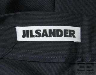 Jil Sander Navy Blue Stripe Cotton Pants Size 42