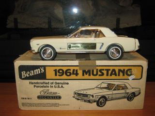1964 White Ford Mustang Jim Beam Decanter