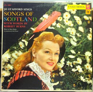 Jo Stafford Sings Songs of Scotland LP VG CL 1043 6 Eye 1957 Record