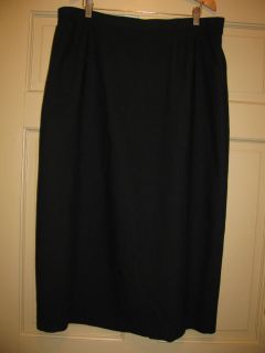 Joan Leslie Black Dress Lined Long Dress Skirt 18 20 XL
