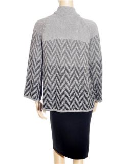 JM Collection Cardigan Womens Gray Sweater Sz PM