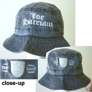 Joe Satriani Tour 2008 Grey Bucket Hat Cap Large New